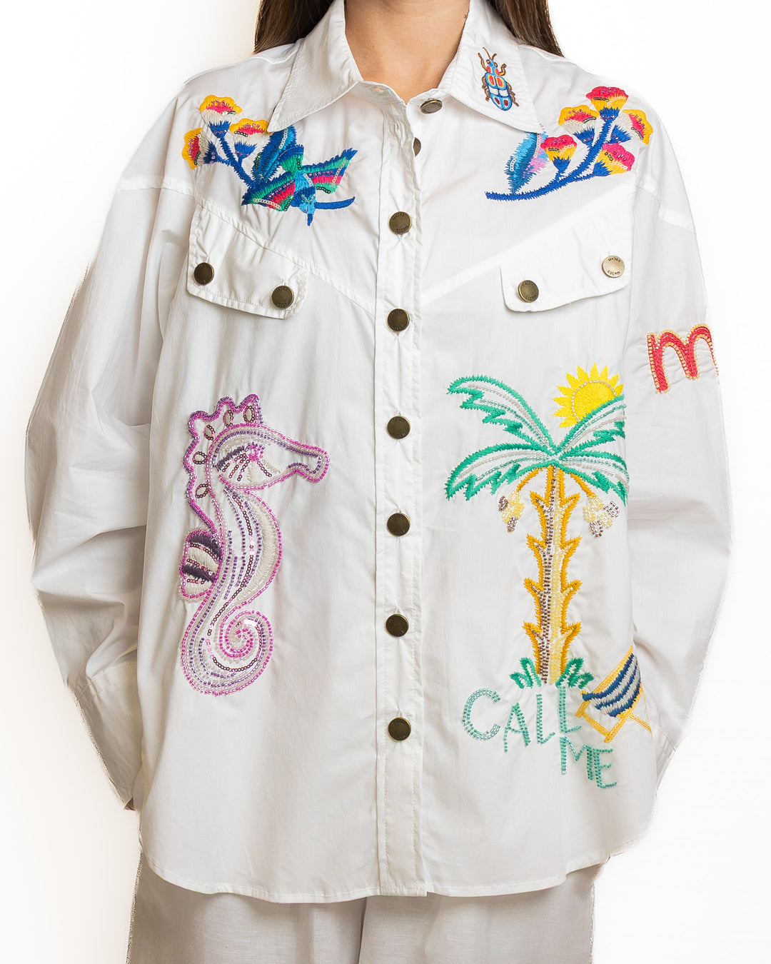 Cotton Shirt in White by Me 369 - MODA39