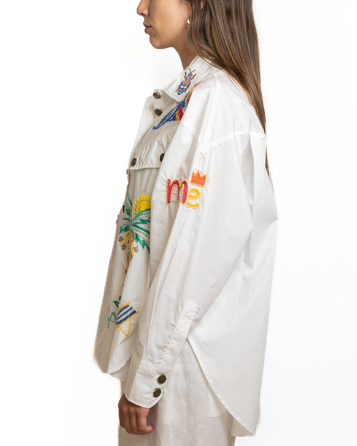 Cotton Shirt in White by Me 369 - view 3