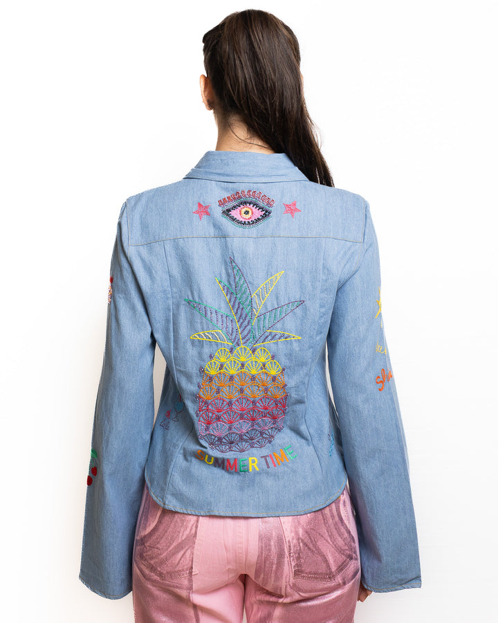 Cotton Shirt in Denim by Me 369 - view 3