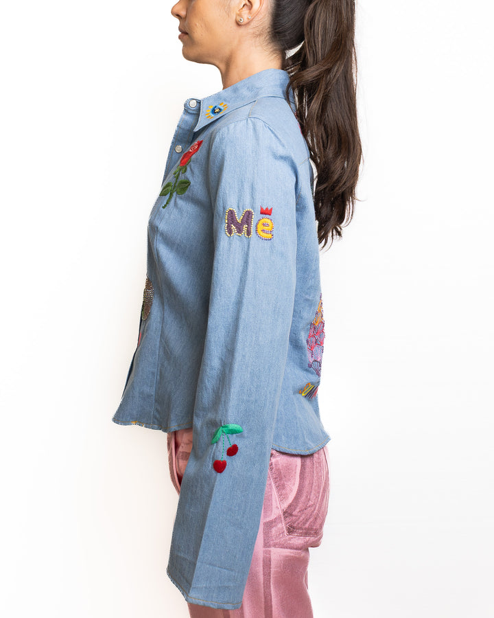Cotton Shirt in Denim by Me 369 - view 4