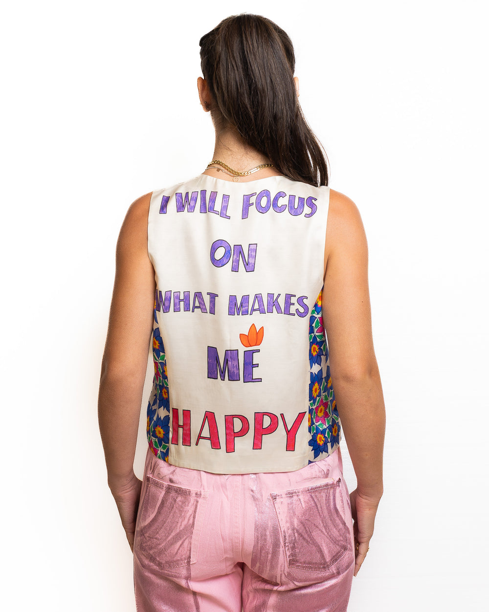 Viscose Vest in Multicolor by Me 369 - view 2