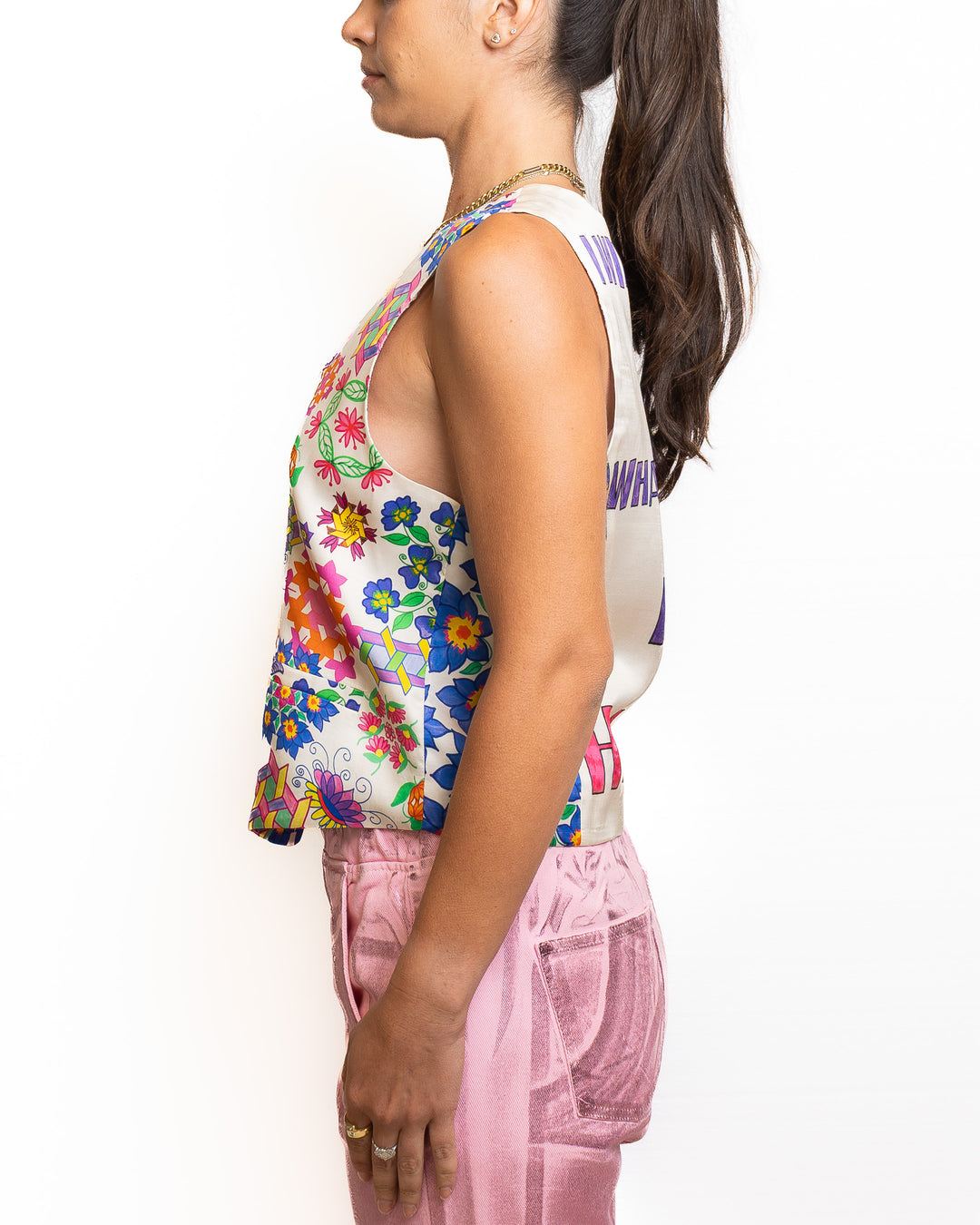 Viscose Vest in Multicolor by Me 369 - view 3