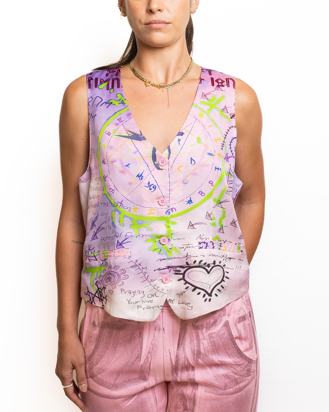 Viscose Vest in Purple by Me 369 - MODA39