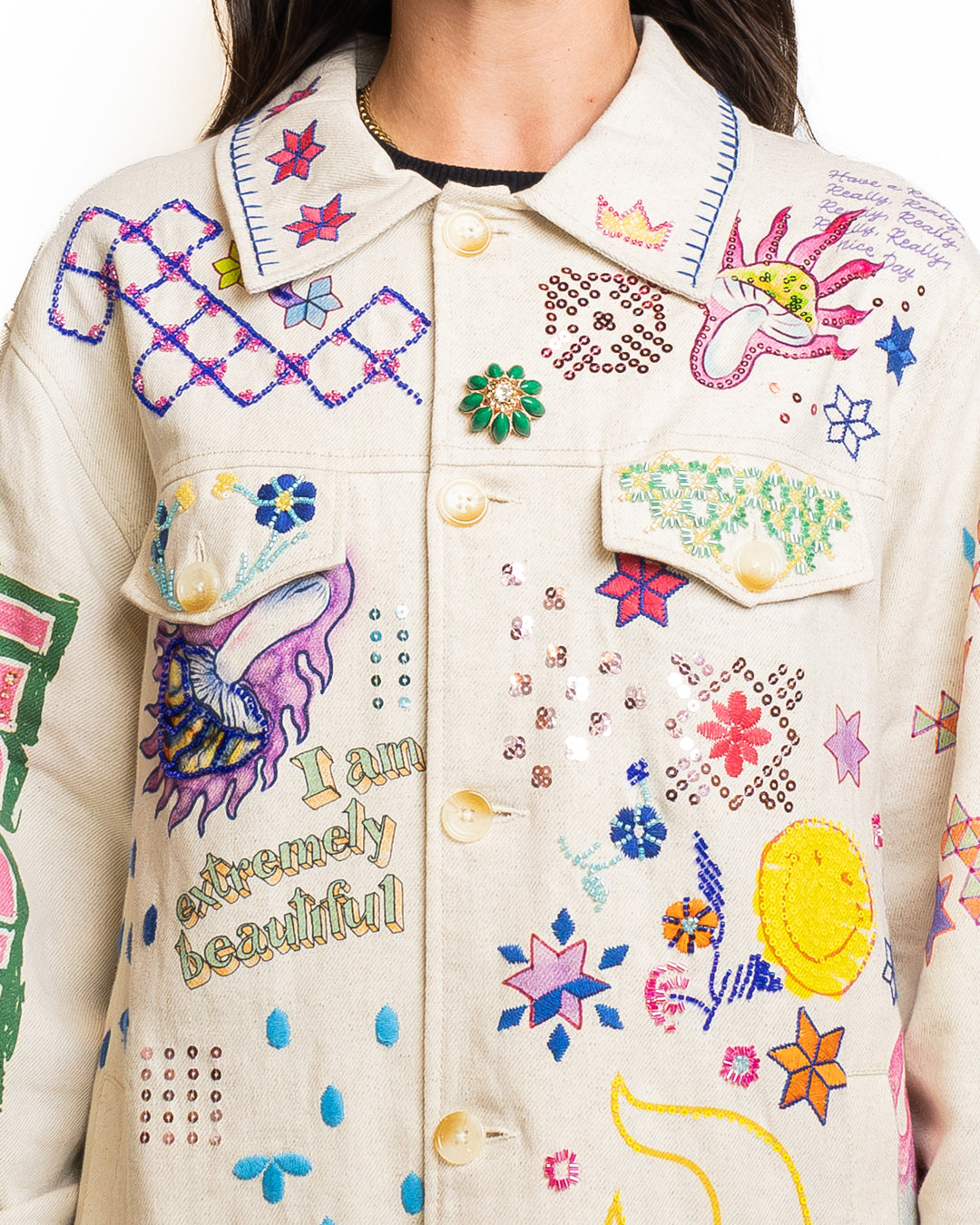 Cotton-Blend Jacket in Multicolor by Me 369 - MODA39