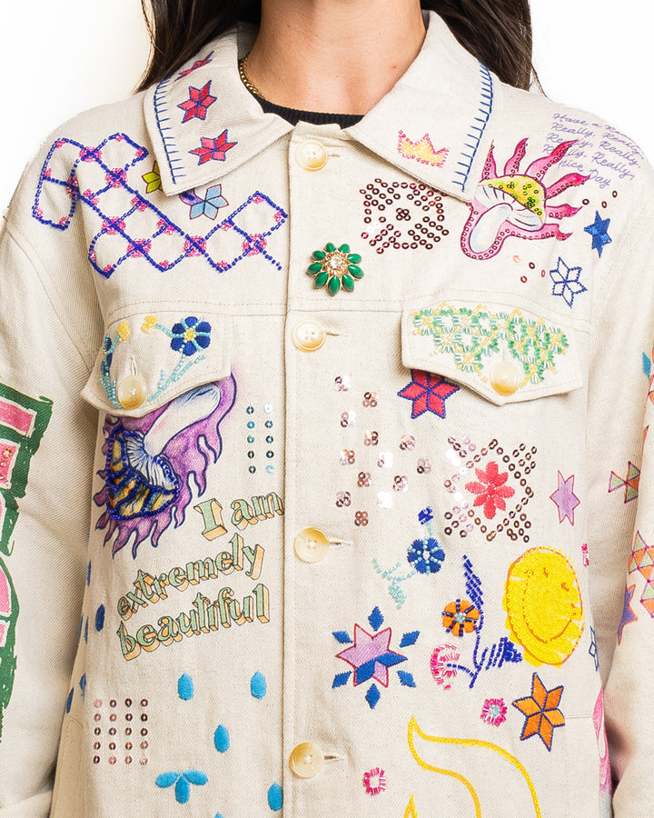 Cotton-Blend Jacket in Multicolor by Me 369 - MODA39