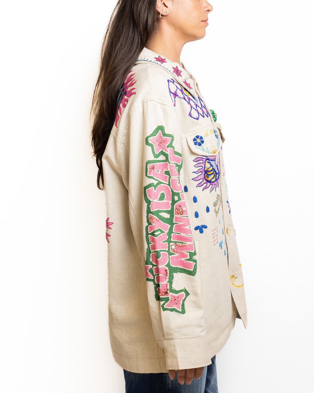 Cotton-Blend Jacket in Multicolor by Me 369 - view 2