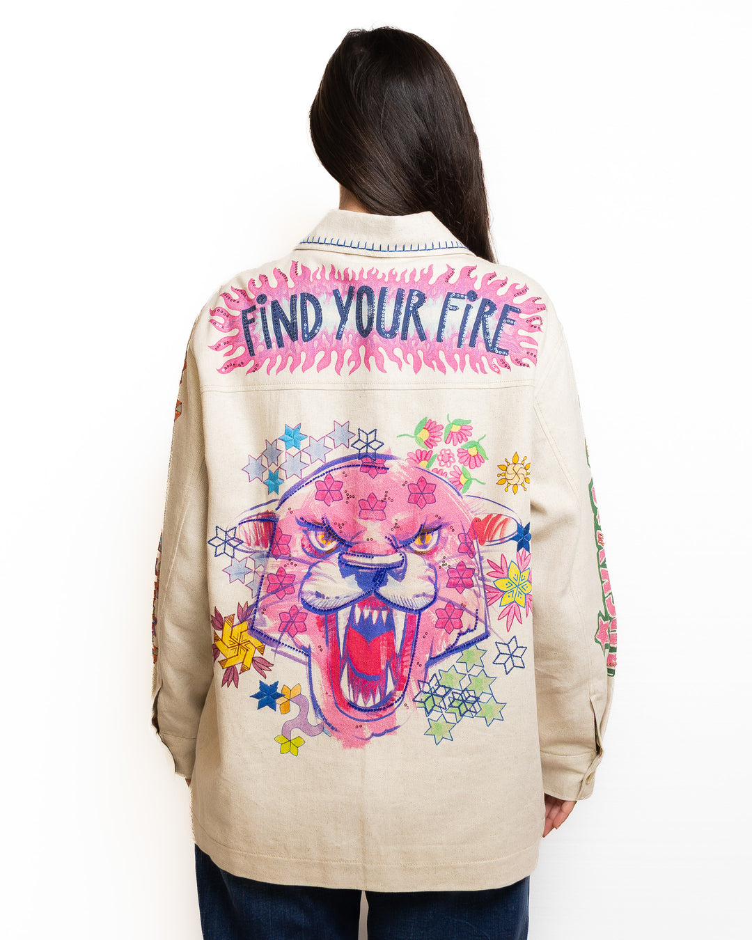 Cotton-Blend Jacket in Multicolor by Me 369 - view 3