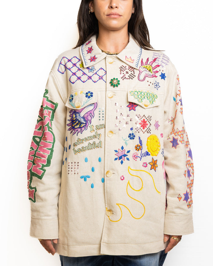 Cotton-Blend Jacket in Multicolor by Me 369 - view 5