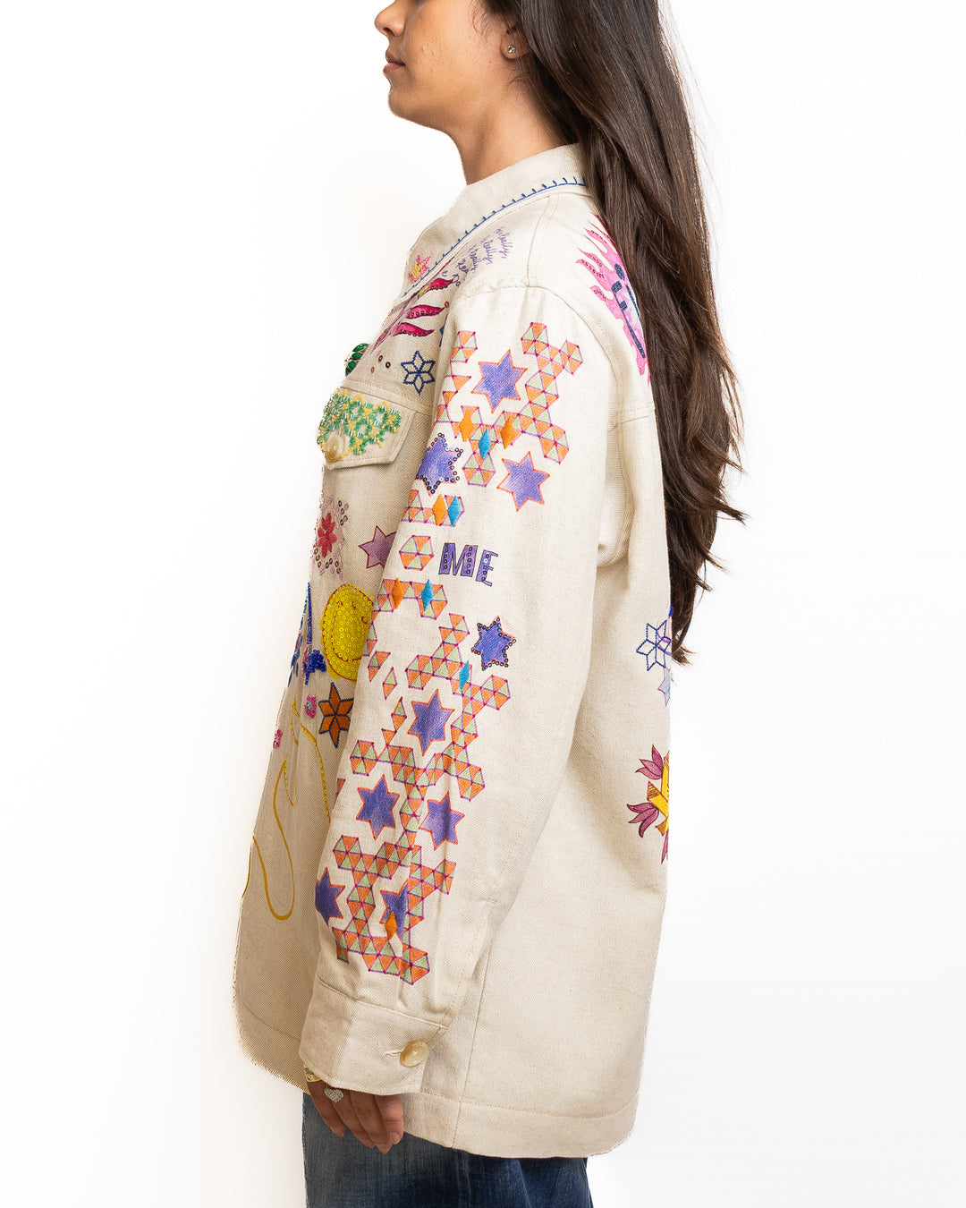 Cotton-Blend Jacket in Multicolor by Me 369 - view 6