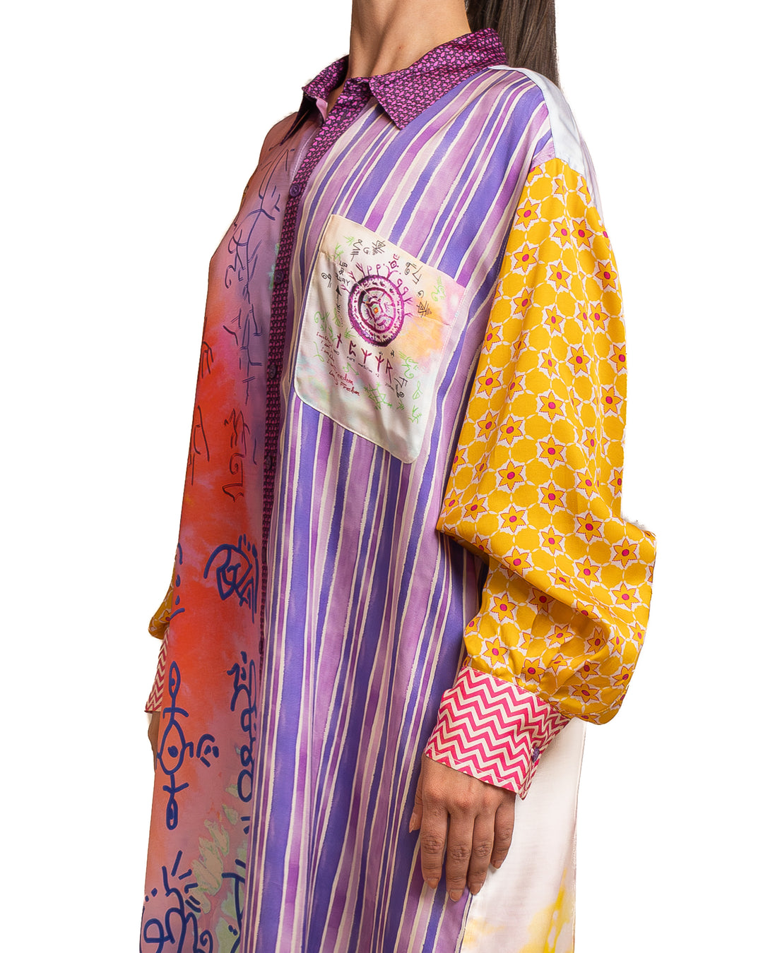 Viscose Dress in Multicolor by Me 369 - MODA39