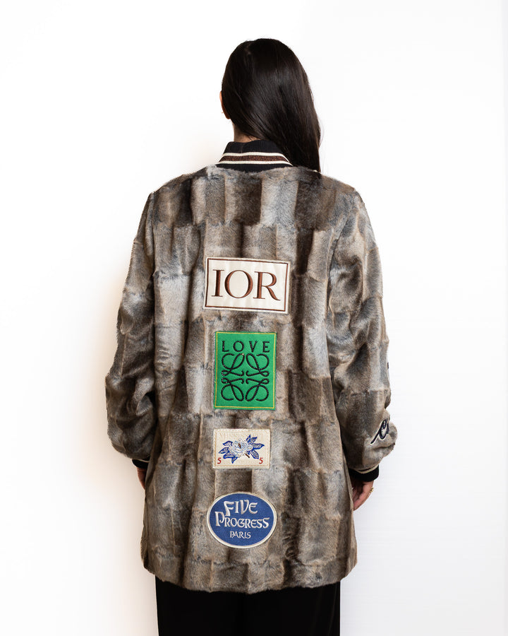 Modacrilica-Blend Jacket in Multicolor With Patches by 5 Progress - view 3
