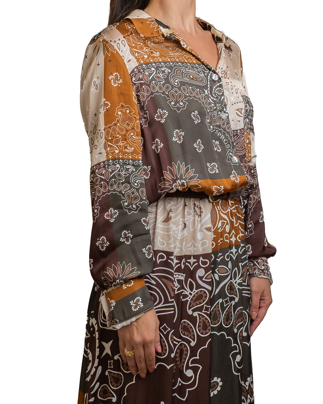 Viscose Dress in Bandana Militare by 5 Progress - MODA39