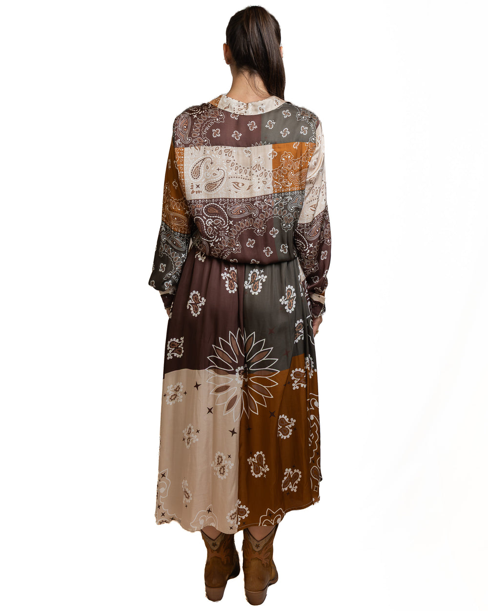 Viscose Dress in Bandana Militare by 5 Progress - view 2