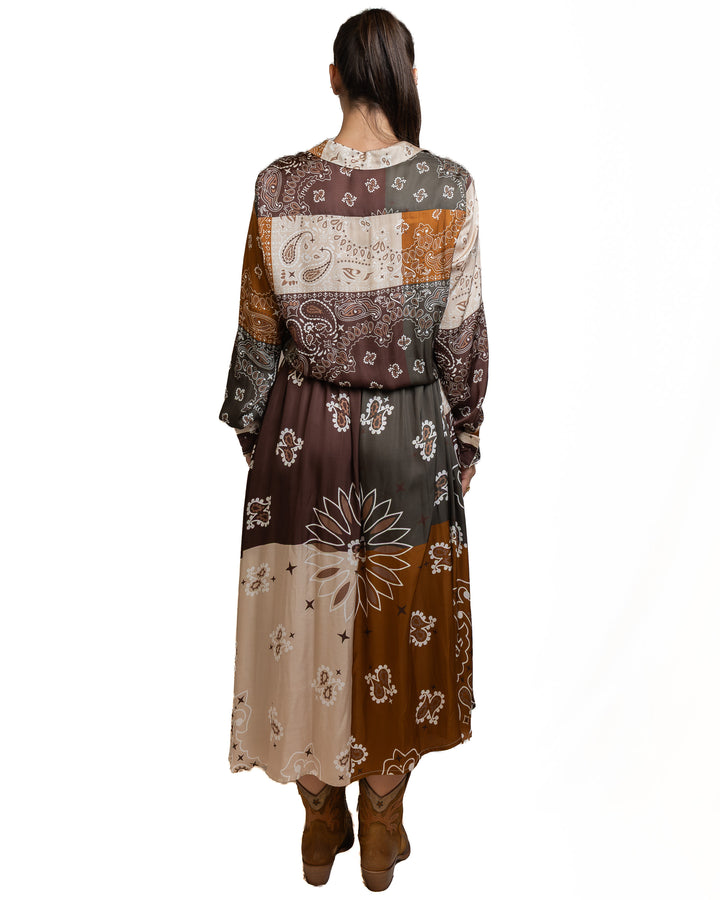 Viscose Dress in Bandana Militare by 5 Progress - view 2
