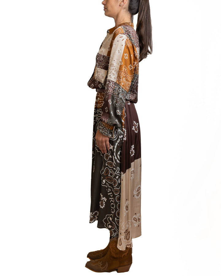 Viscose Dress in Bandana Militare by 5 Progress - view 3