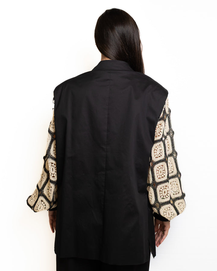 Cotton Jacket in Black by 5 Progress - view 4