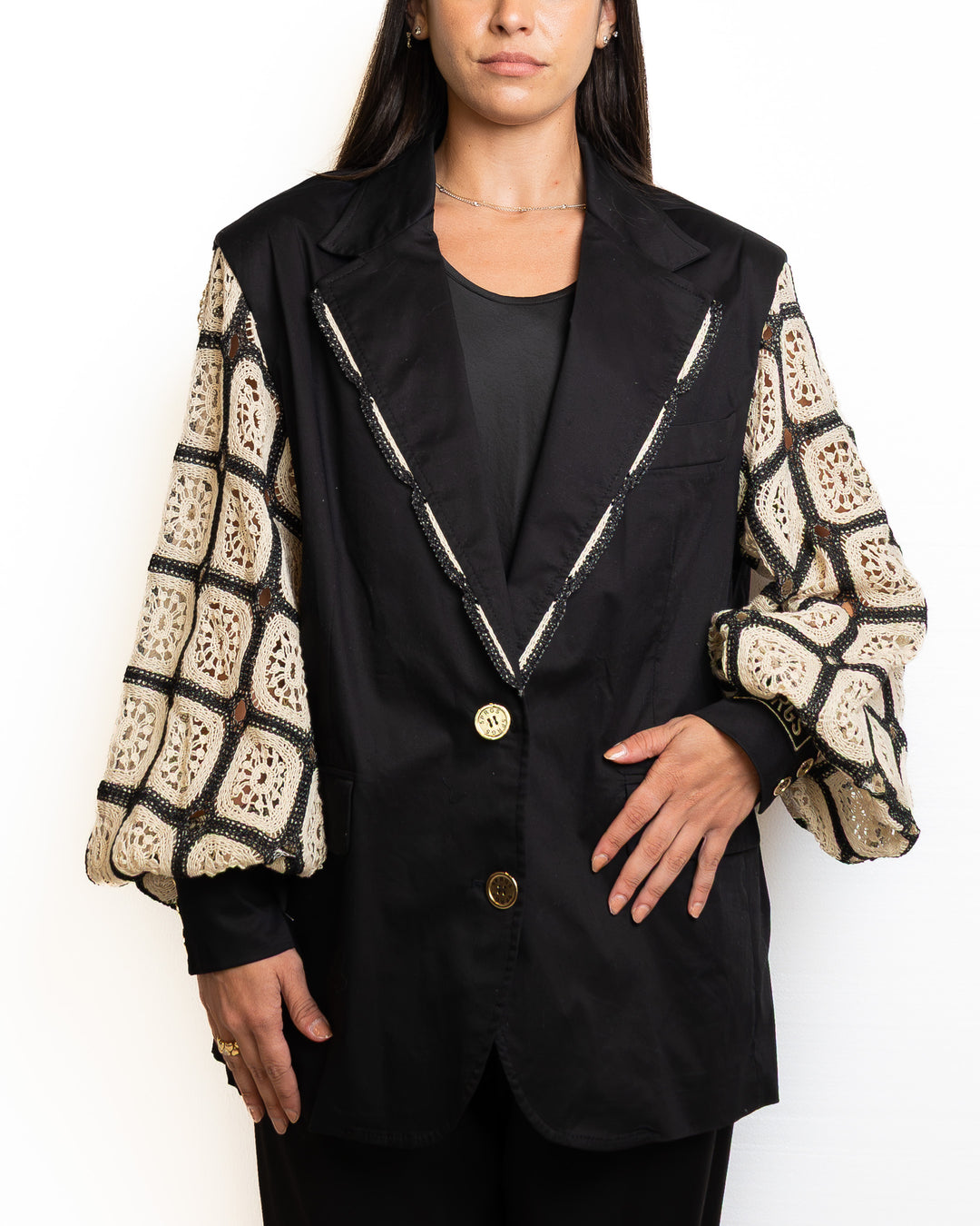 Cotton Jacket in Black by 5 Progress - view 6