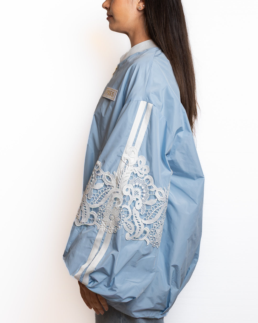 Polyamide Jacket in Light Blue &amp; White by 5 Progress - view 4