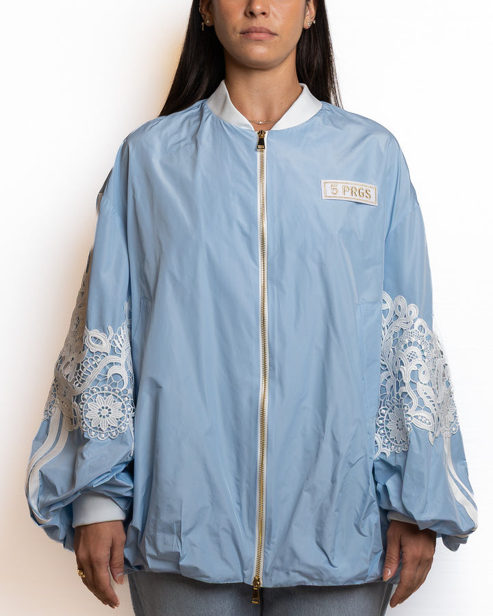 Polyamide Jacket in Light Blue &amp; White by 5 Progress - view 5