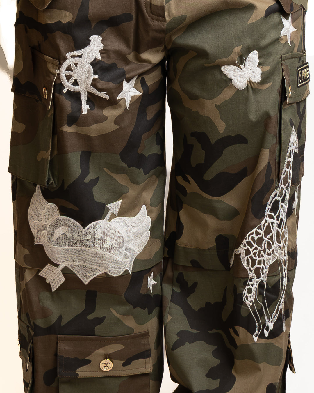 Cotton Pants in Military Green by 5 Progress - view 2