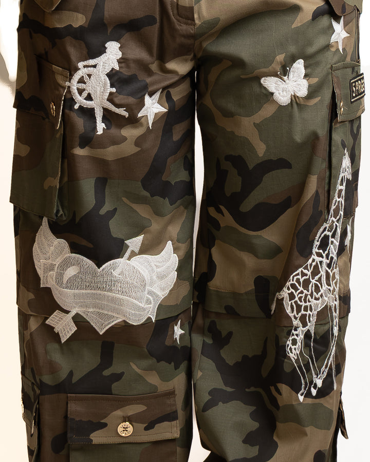 Cotton Pants in Military Green by 5 Progress - view 2