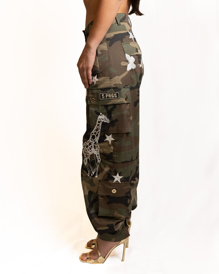 Cotton Pants in Military Green by 5 Progress - view 4