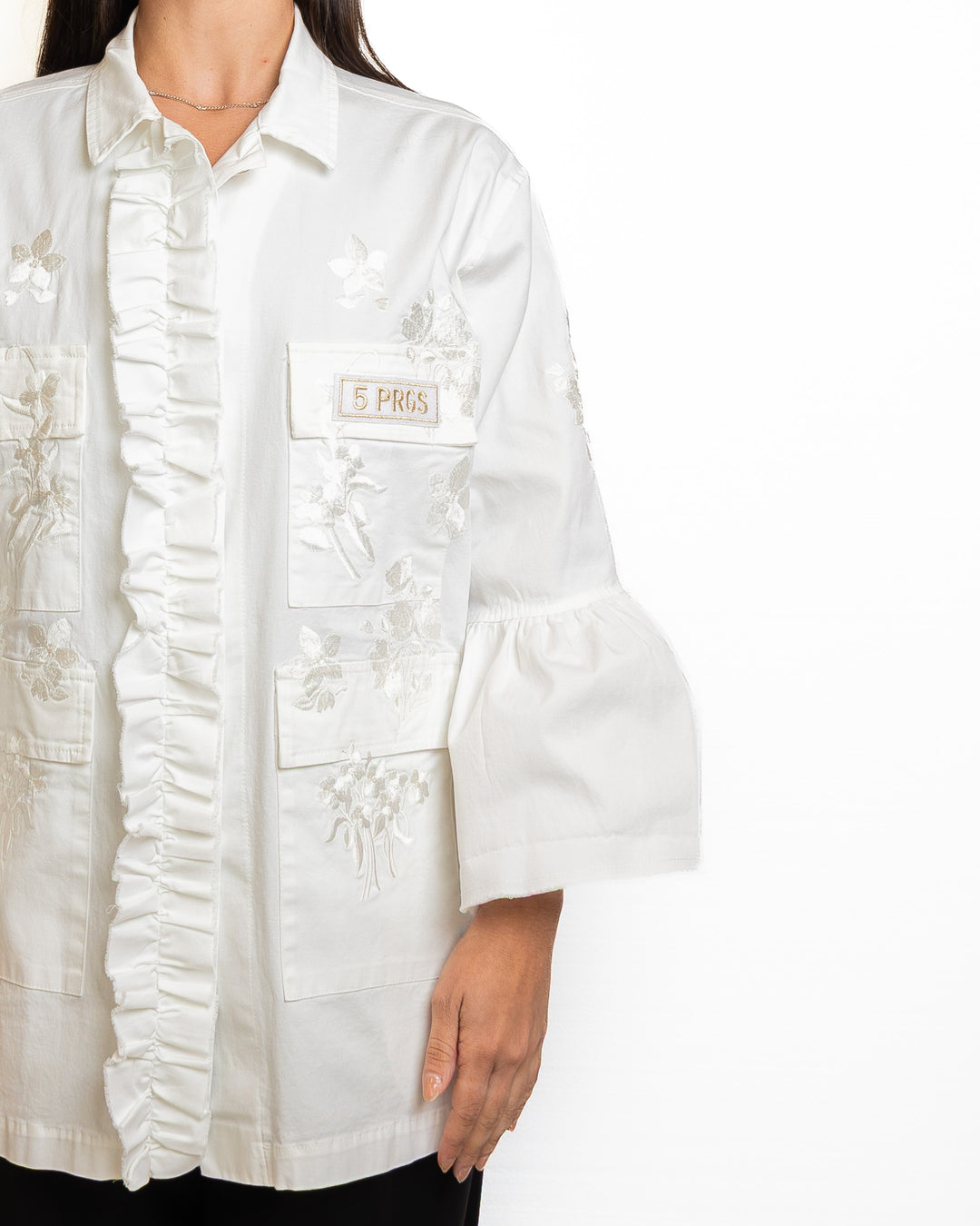 Cotton Jacket in White by 5 Progress - MODA39