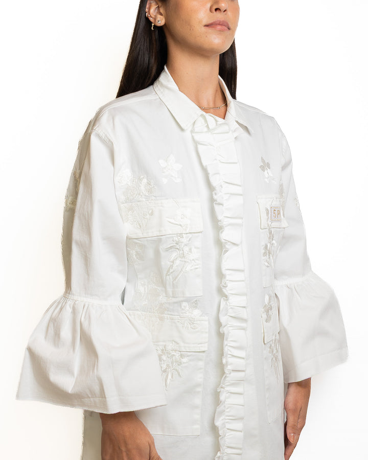 Cotton Jacket in White by 5 Progress - view 2