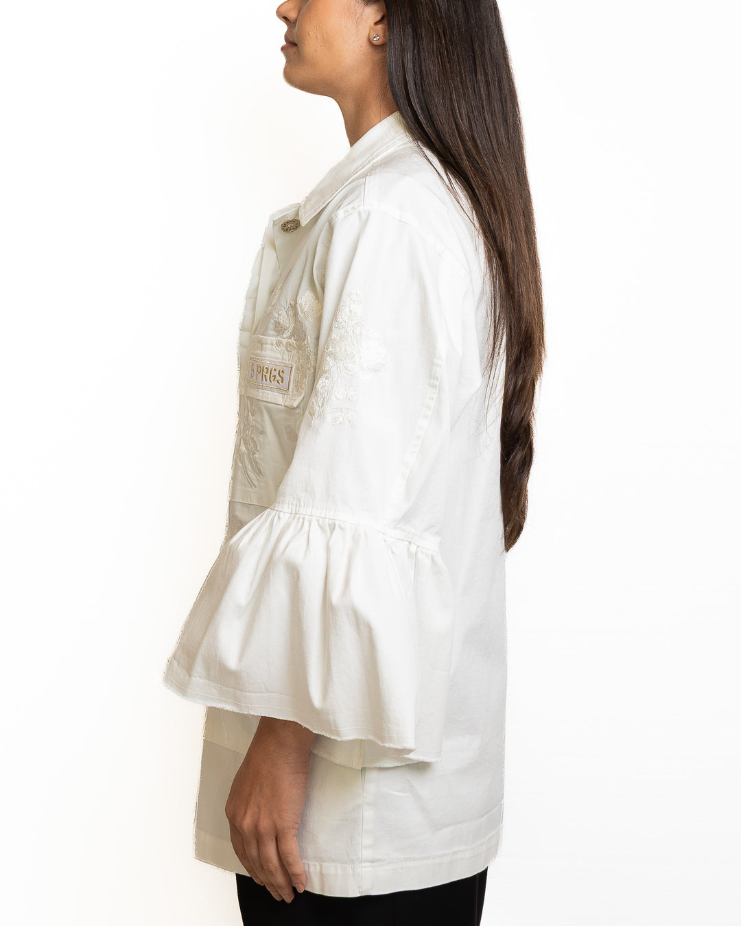 Cotton Jacket in White by 5 Progress - view 5