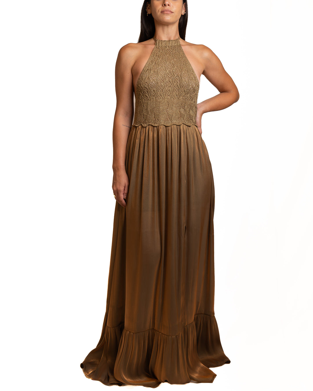 Polyamide Dress in Brown by Seven Sins - MODA39