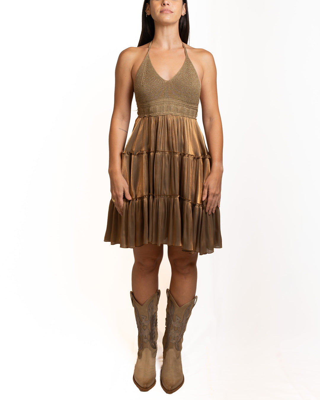 Polyamide Dress in Cream by Seven Sins - view 4