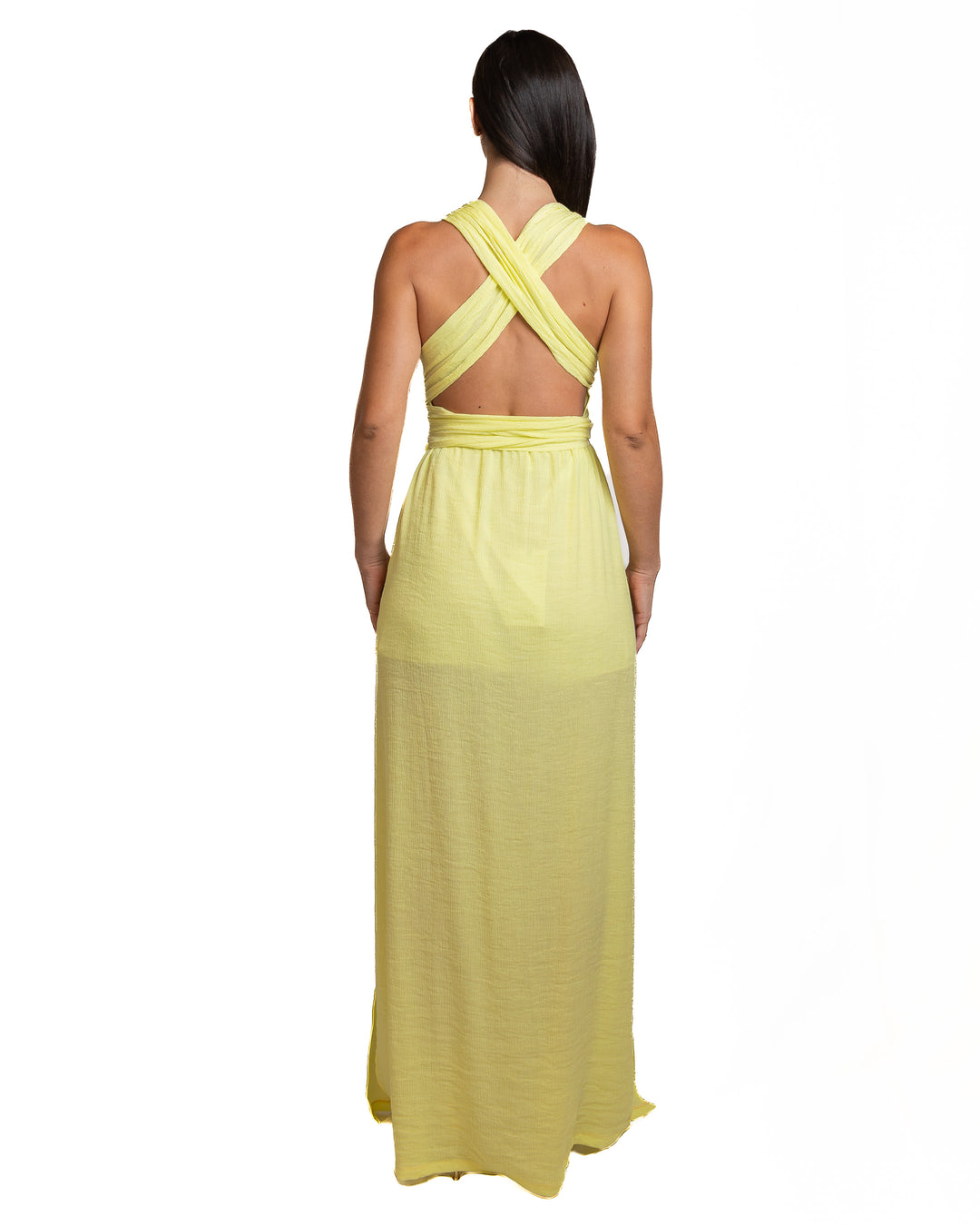 Viscose-Blend Dress in Yellow by Seven Sins - view 6