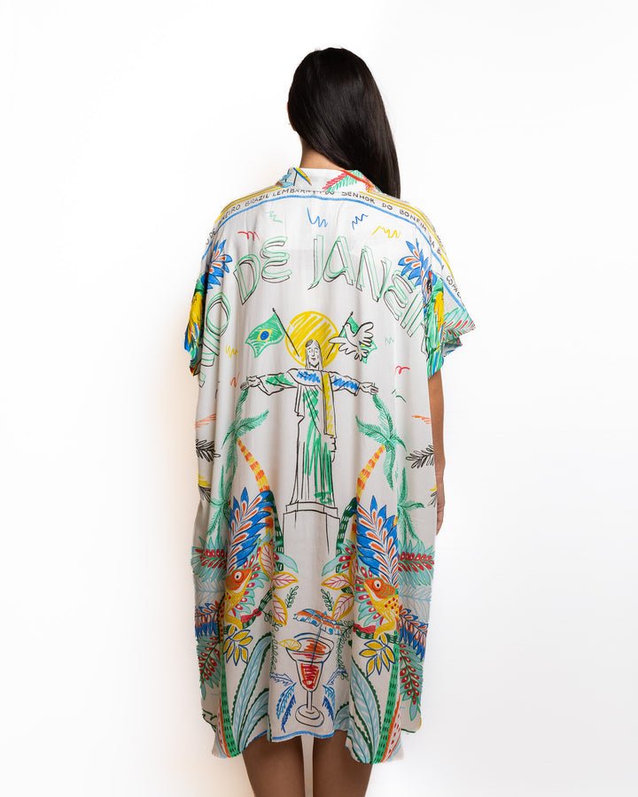 Rayon Shirt in White by Wild - view 4