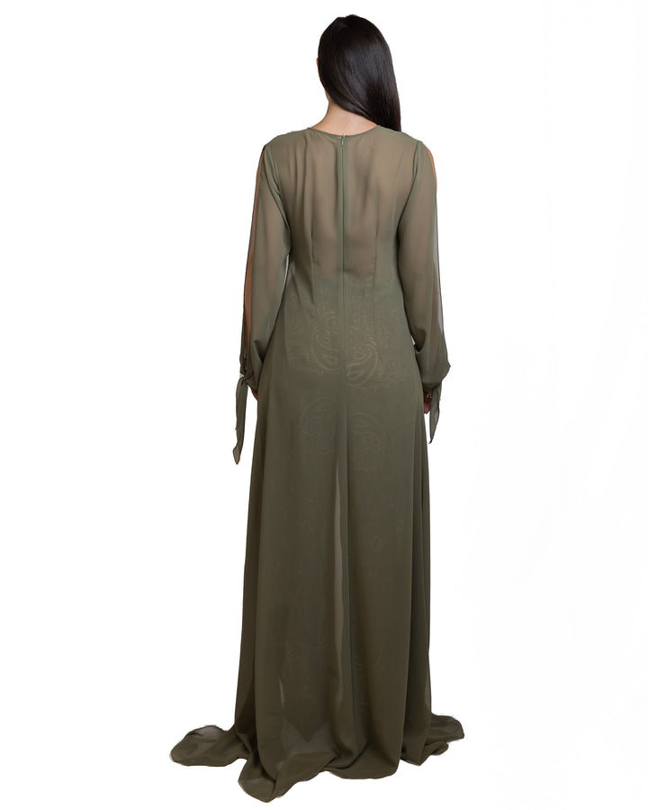 Polyamide Dress in Green by Don&