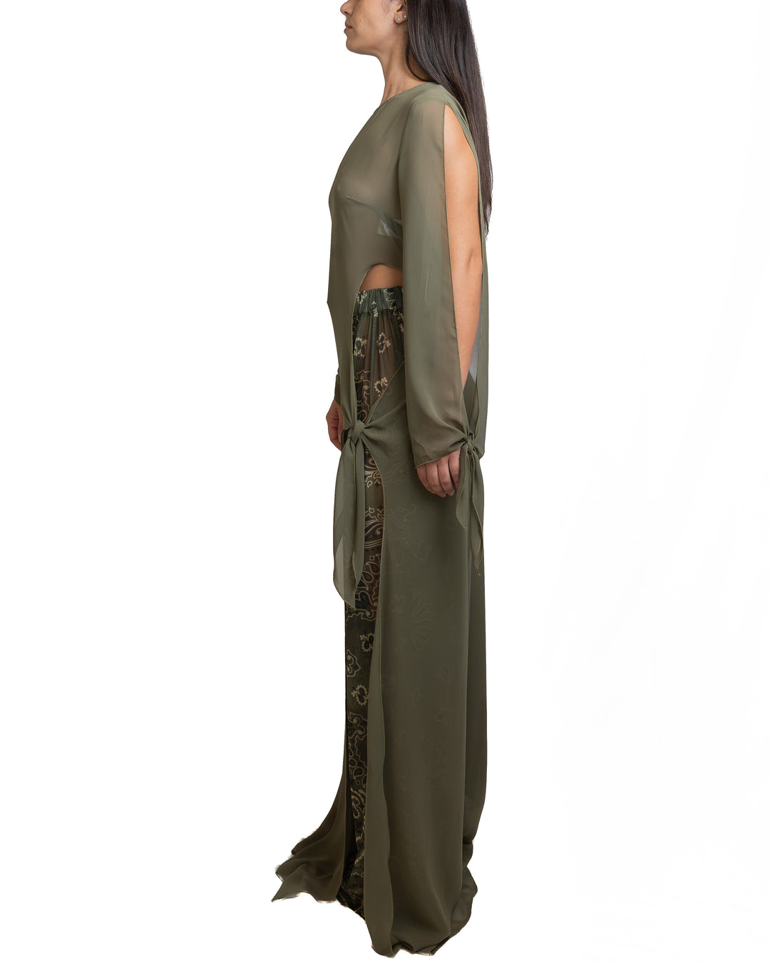 Polyamide Dress in Green by Don&