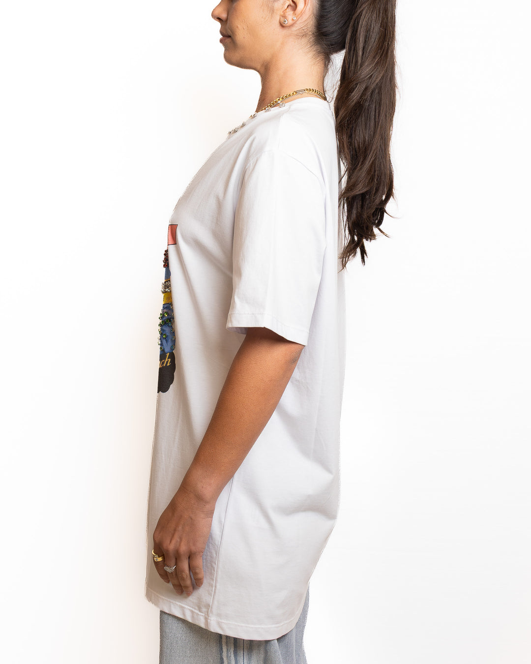 Cotton Moto Jacket in White by Don&