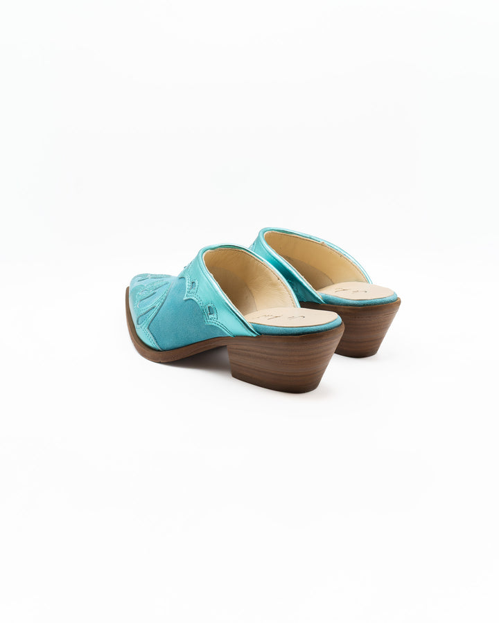 Leather Sandals in Light Blue by Don&
