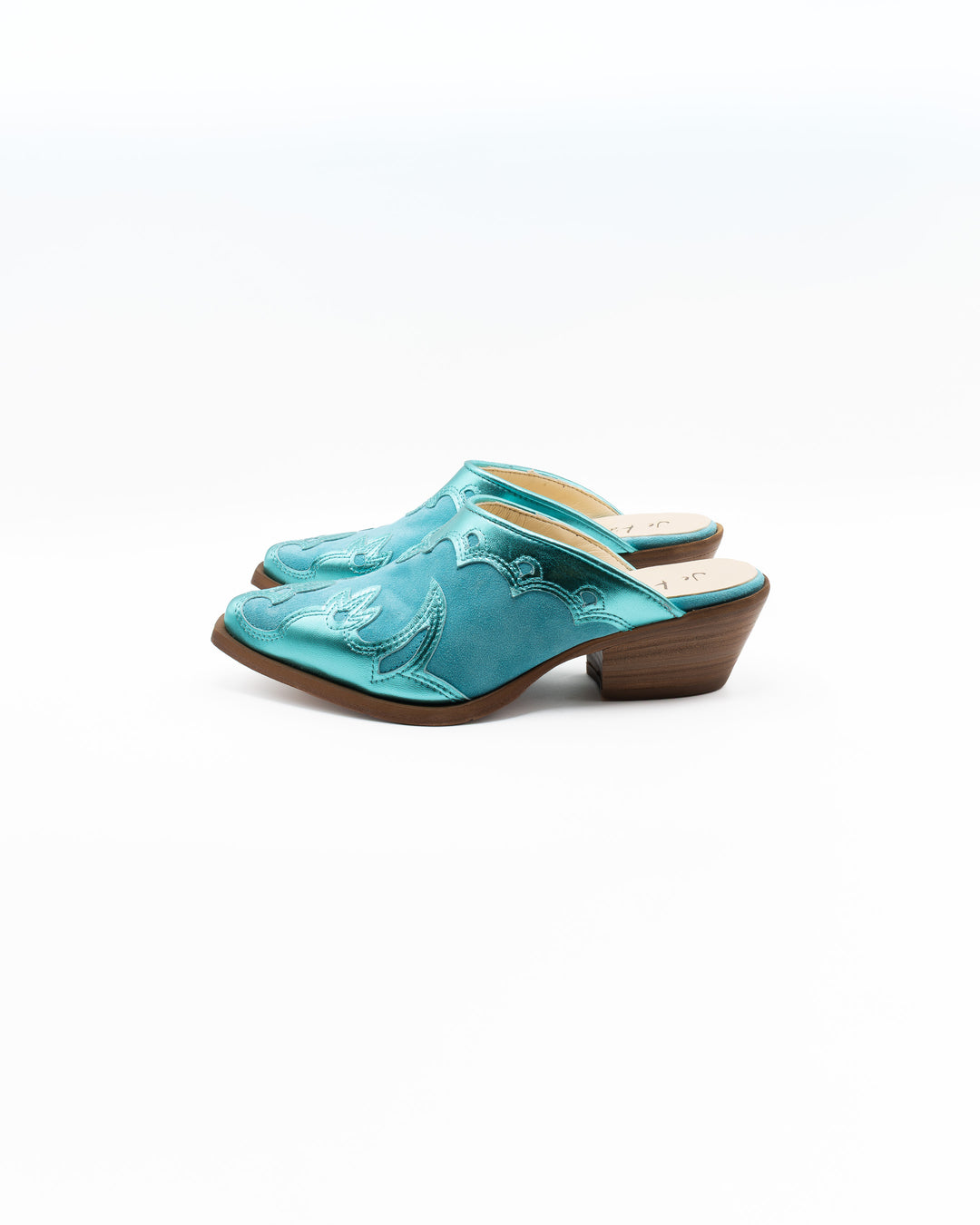 Leather Sandals in Light Blue by Don&