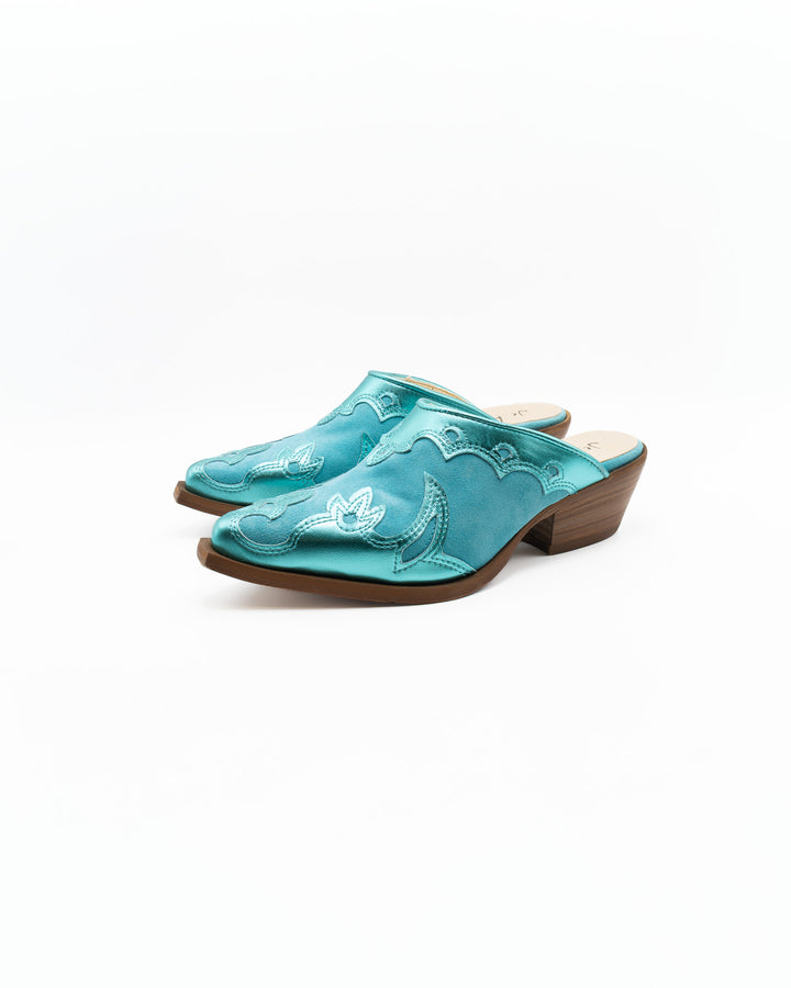 Leather Sandals in Light Blue by Don&