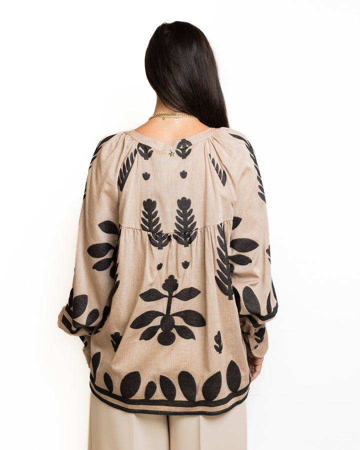 Viscose-Blend Shirt in Brown by Souvenir Clubbing - view 3