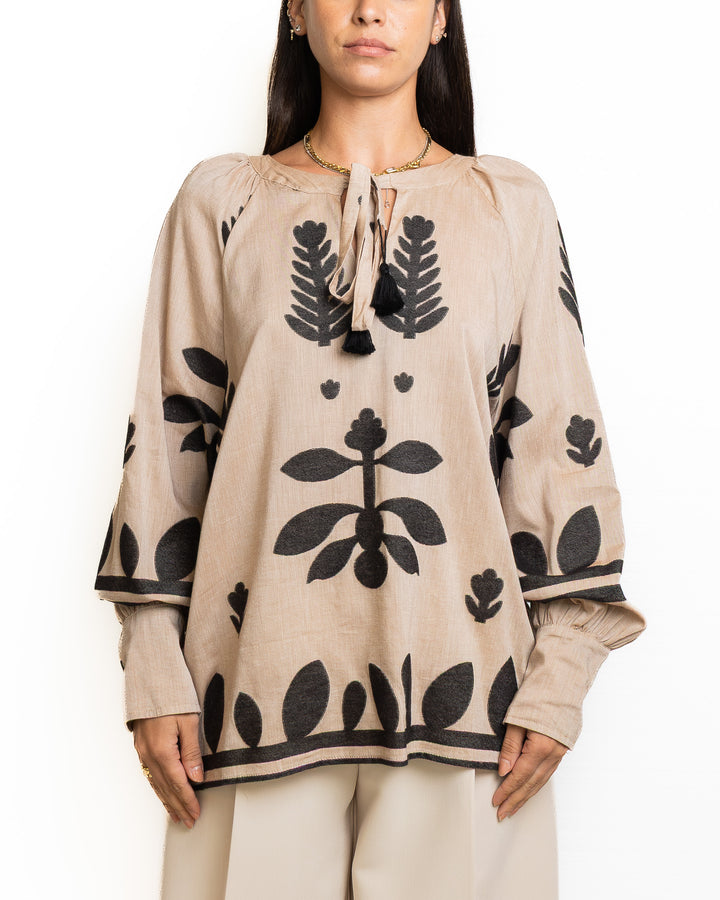 Viscose-Blend Shirt in Brown by Souvenir Clubbing - view 5