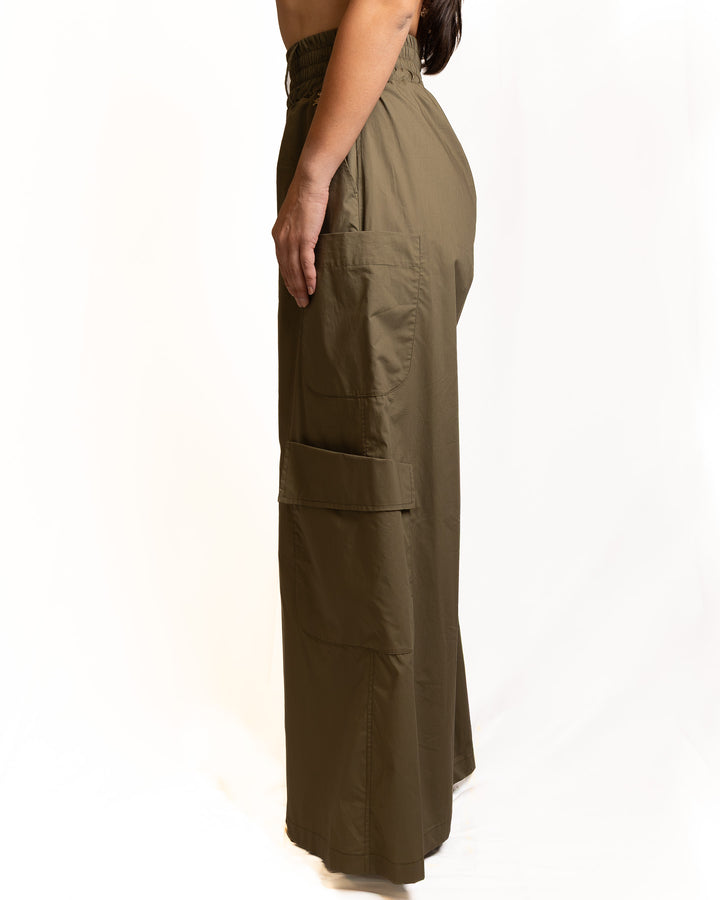 Cotton Pants in Military Green by Souvenir Clubbing - view 4