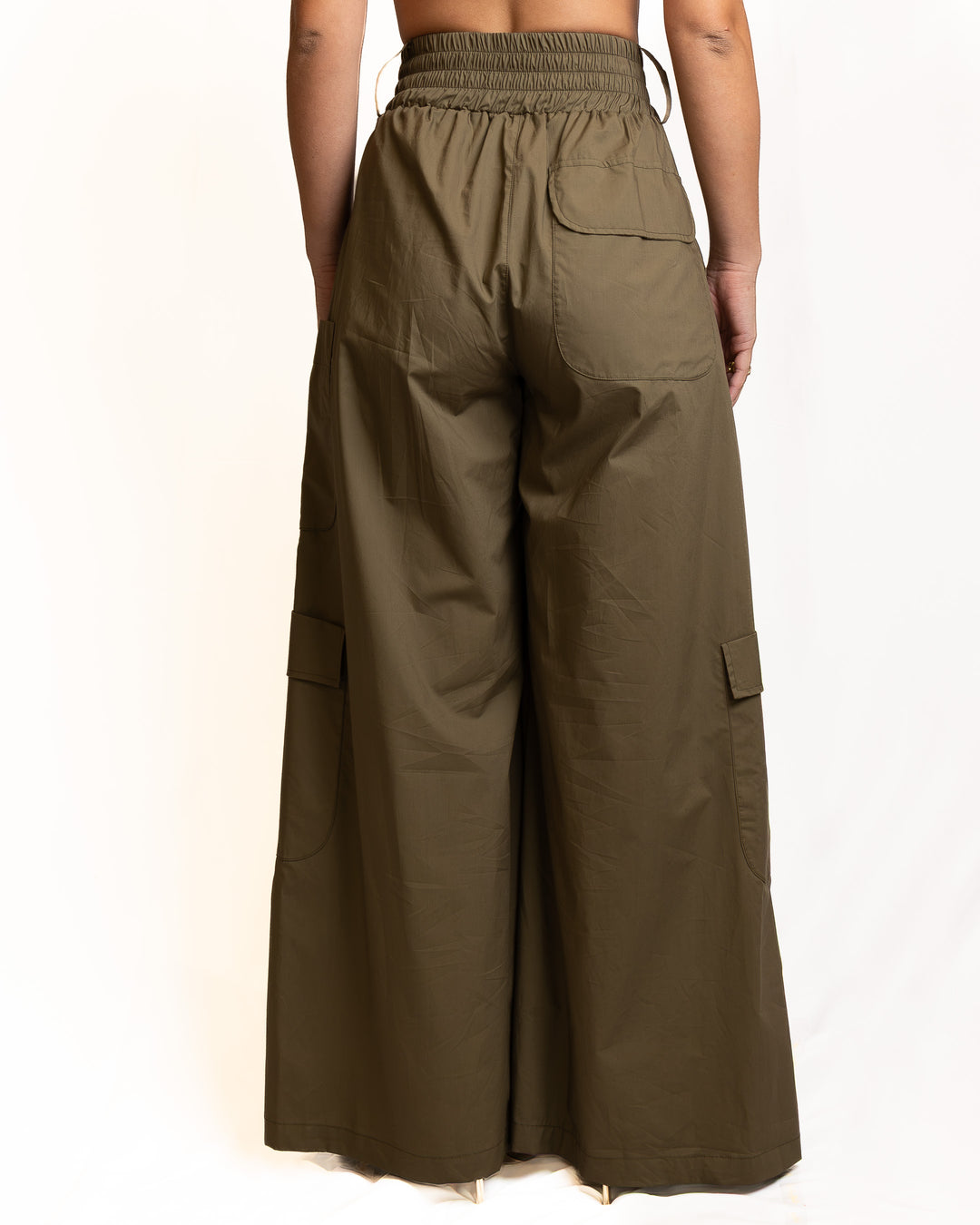 Cotton Pants in Military Green by Souvenir Clubbing - view 5