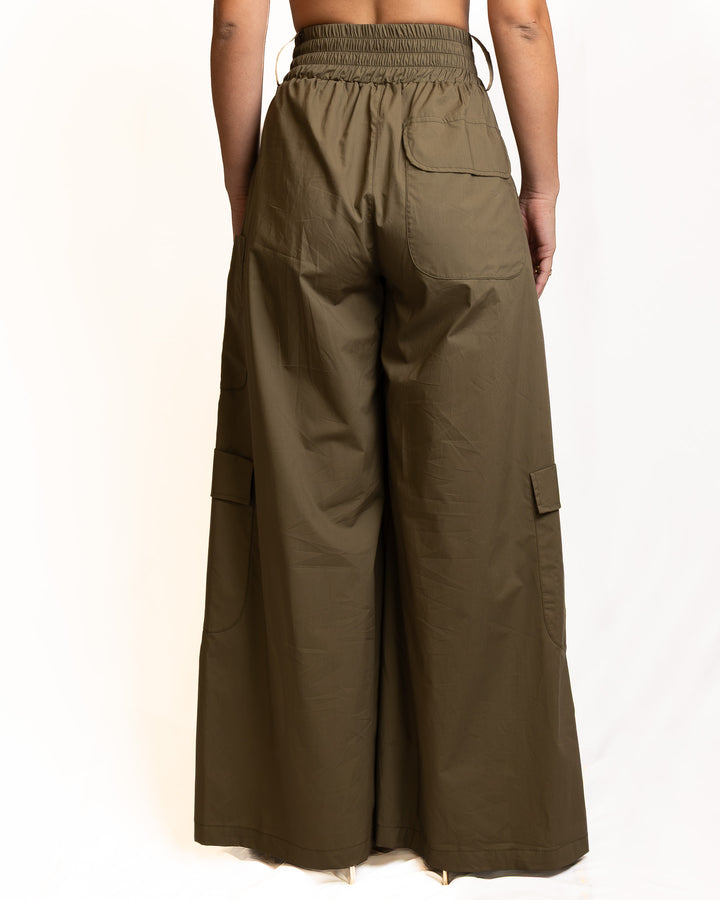 Cotton Pants in Military Green by Souvenir Clubbing - view 5