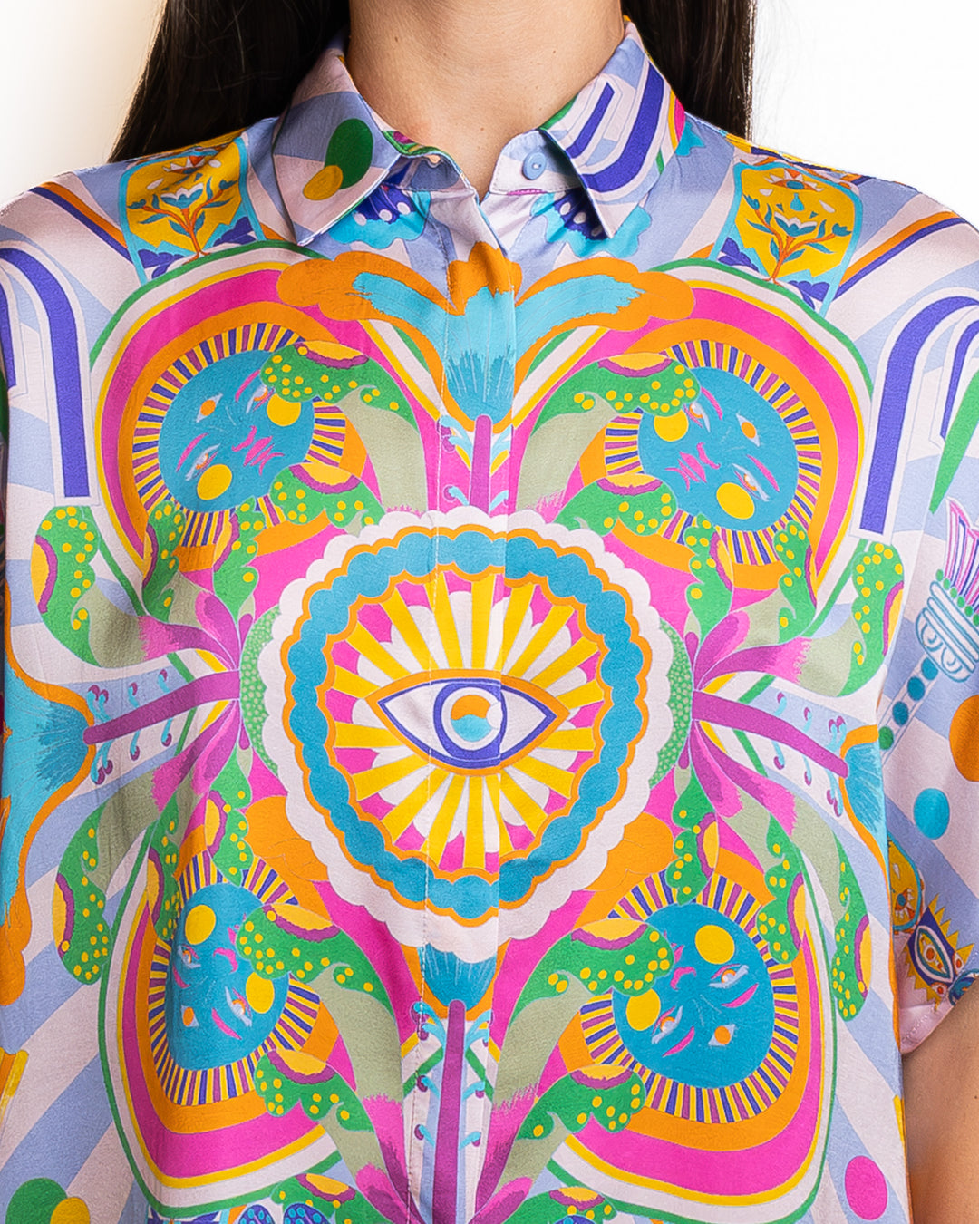 Viscose-Blend Shirt in Blue by Wild - MODA39
