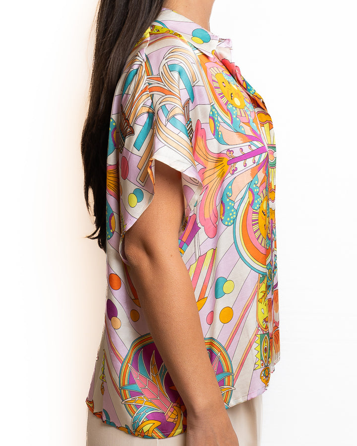 Viscose-Blend Shirt in Rose by Wild - view 2