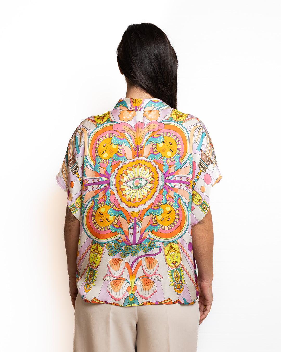 Viscose-Blend Shirt in Rose by Wild - view 3