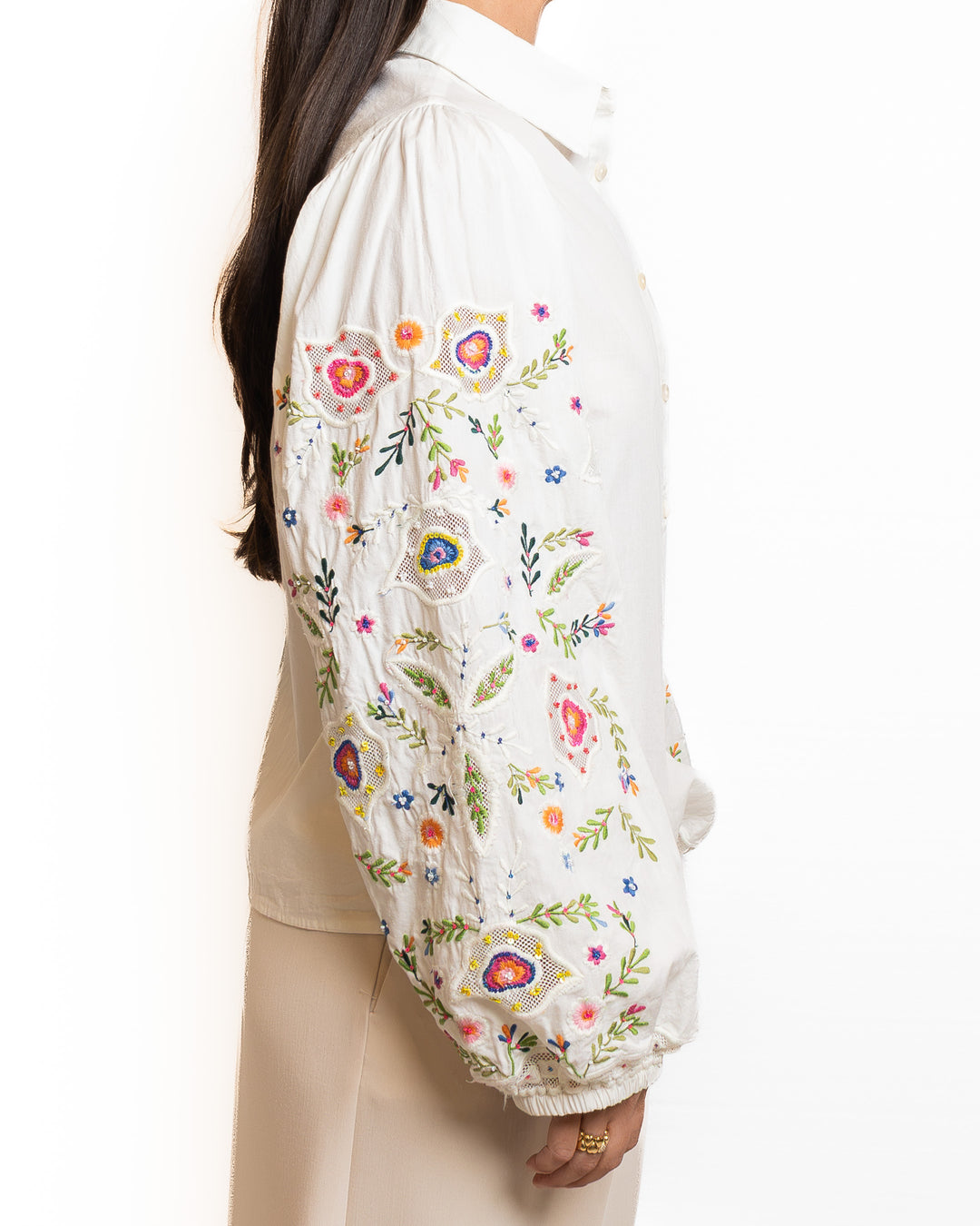 Cotton Shirt in White by Souvenir Clubbing - MODA39