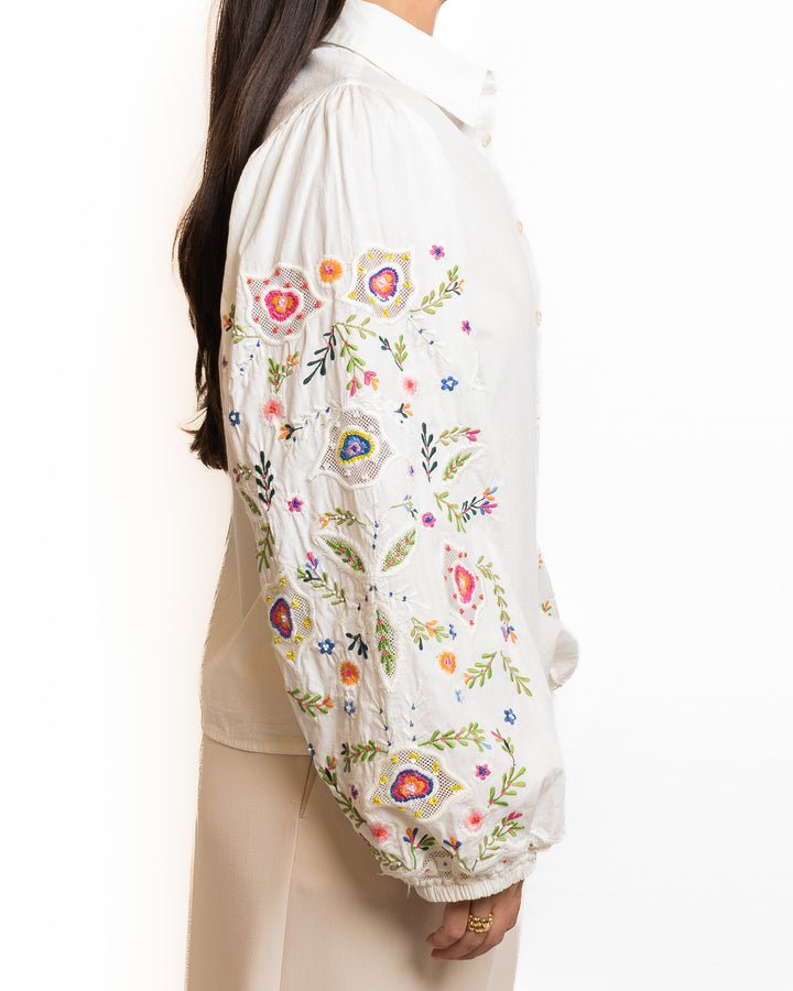 Cotton Shirt in White by Souvenir Clubbing - MODA39