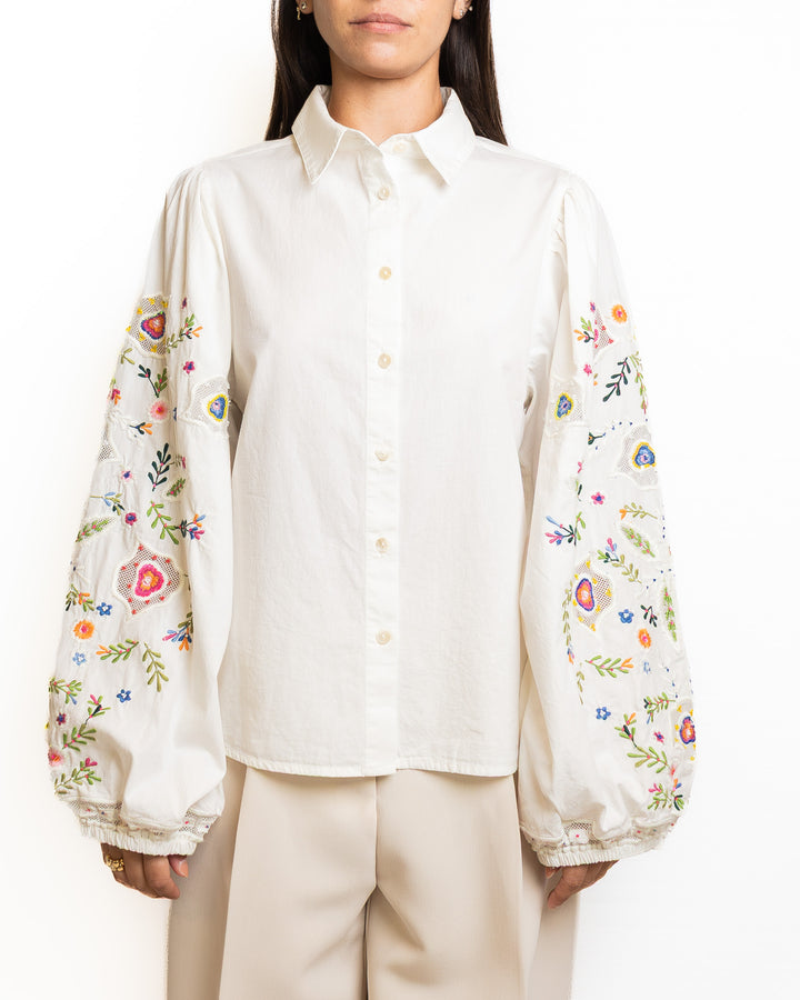 Cotton Shirt in White by Souvenir Clubbing - view 4